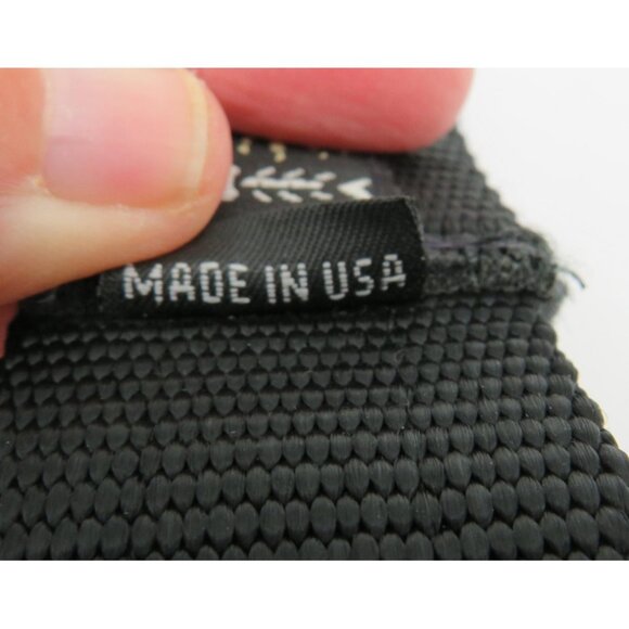 Timberland Belt Mens Black Nylon Webbing Fish Skeleton Print Buckle Made USA - Picture 8 of 8